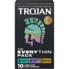 Trojan BareSkin Condoms, Everythin Variety Pack, Lubricated Latex BareSkin Thin Condom, 24 Count(10 Count (Pack of 1))