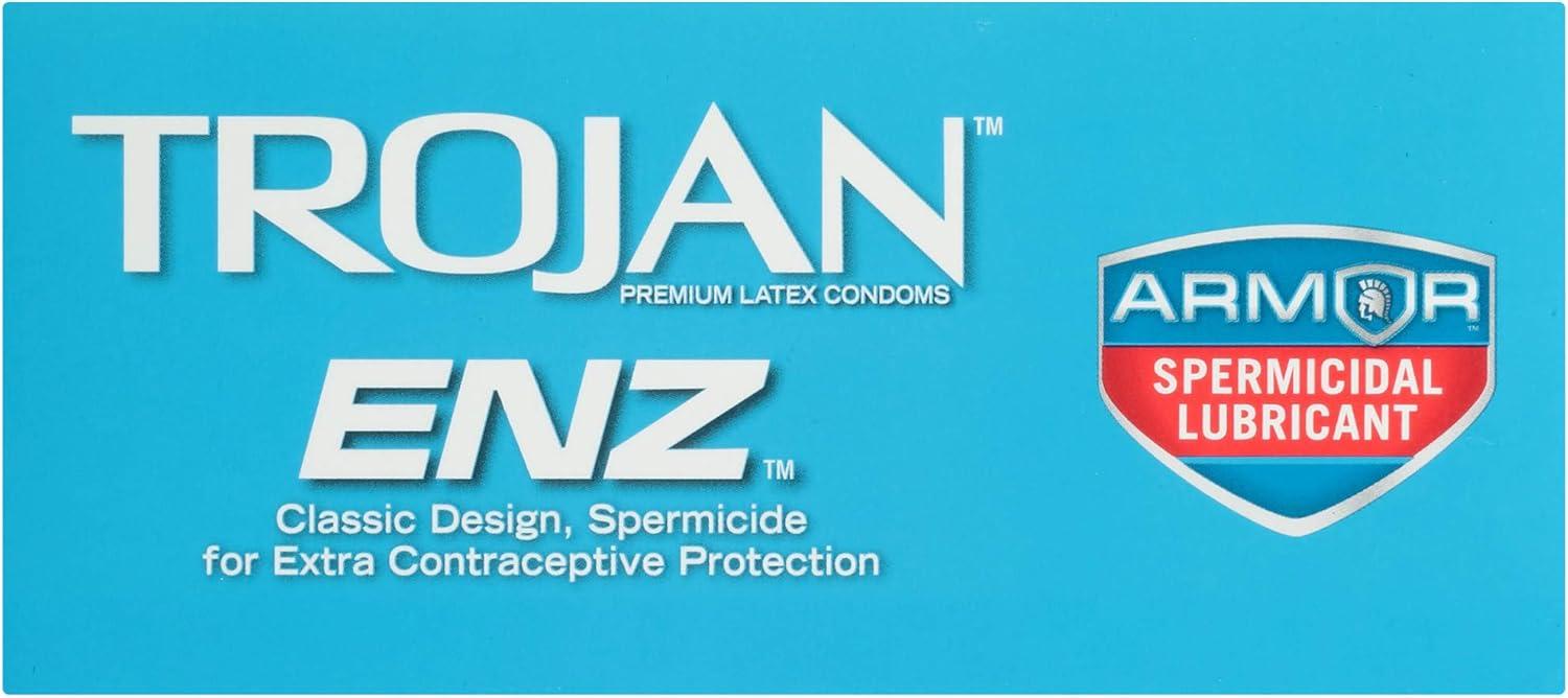 imageTROJAN ENZ Spermicidal Lubricated Condoms Value Pack 36 Count