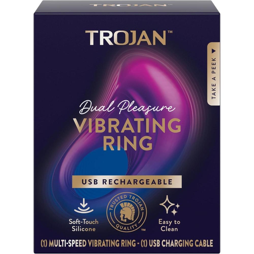 imageTrojan Dual Pleasure Vibrating Ring Vibrator for Couples