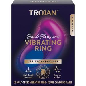 Trojan Dual Pleasure Vibrating Ring, Vibrator for Couples
