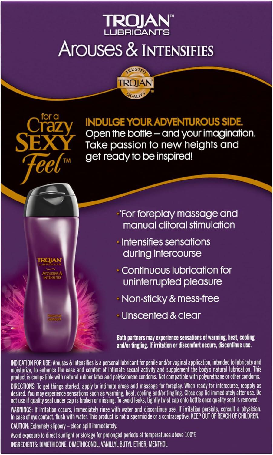 imageTROJAN Lubricants Arouses and Releases Personal Lubricant Silicone Personal Lube 3 fl ozArouses Intensifies Personal Lubricant
