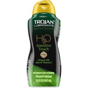 TROJAN H2O Sensitive Touch Water-Based Lubricant, Personal Lube, 5.5 fl oz(H2O Sensitive Touch Water-Based Lubricant)