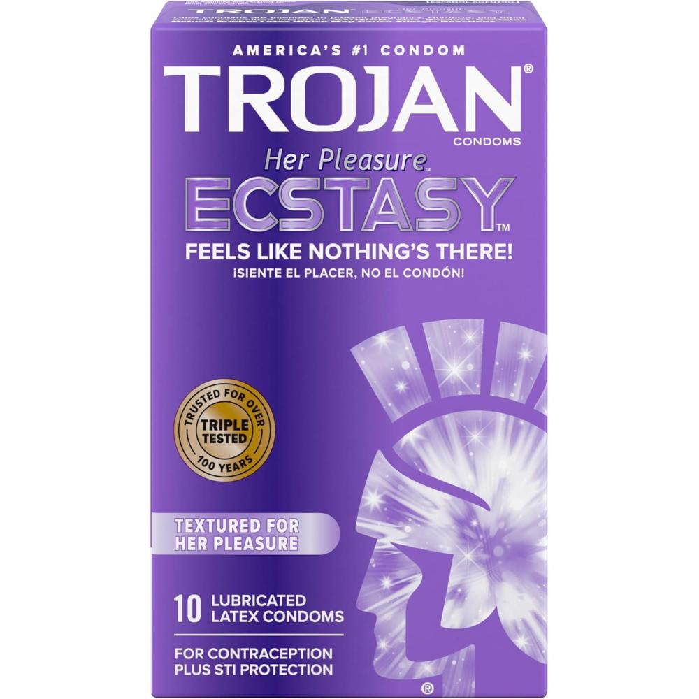 imageTrojan Her Pleasure Ecstasy Lubricated Condoms  10 Count
