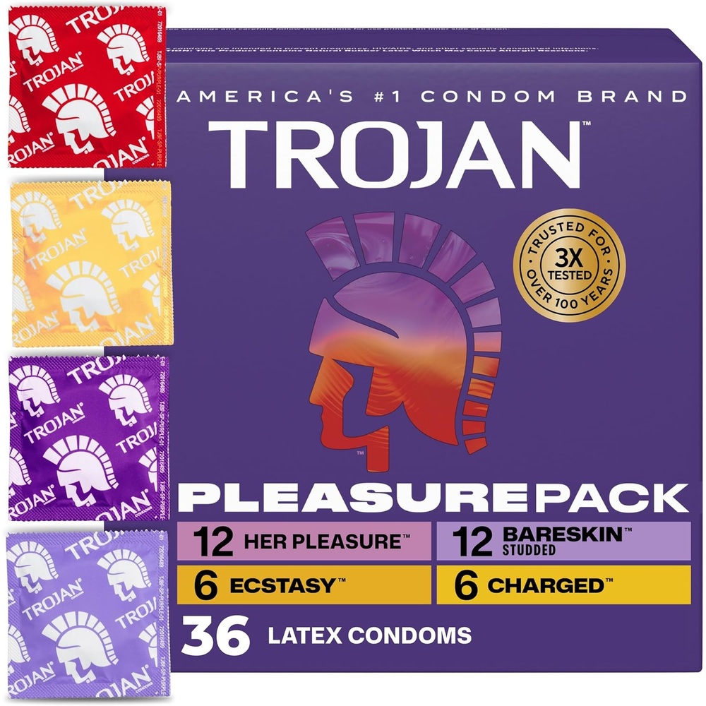 image:imageTROJAN Condoms Ultra Ribbed for Ultra Stimulation 36 Count Pack36 Count Pack of 1