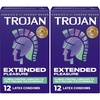 TROJAN Extended Pleasure Condoms, TROJAN Condoms, 12 Count(12 Count (Pack of 2))
