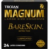 TROJAN Magnum BareSkin Premium Large Condoms, Comfortable, Smooth Lubricated Condoms for Men, 24 Count Value Pack(24 Count (Pack of 1))